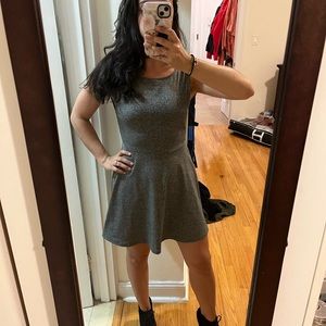 Grey fit and flare dress!